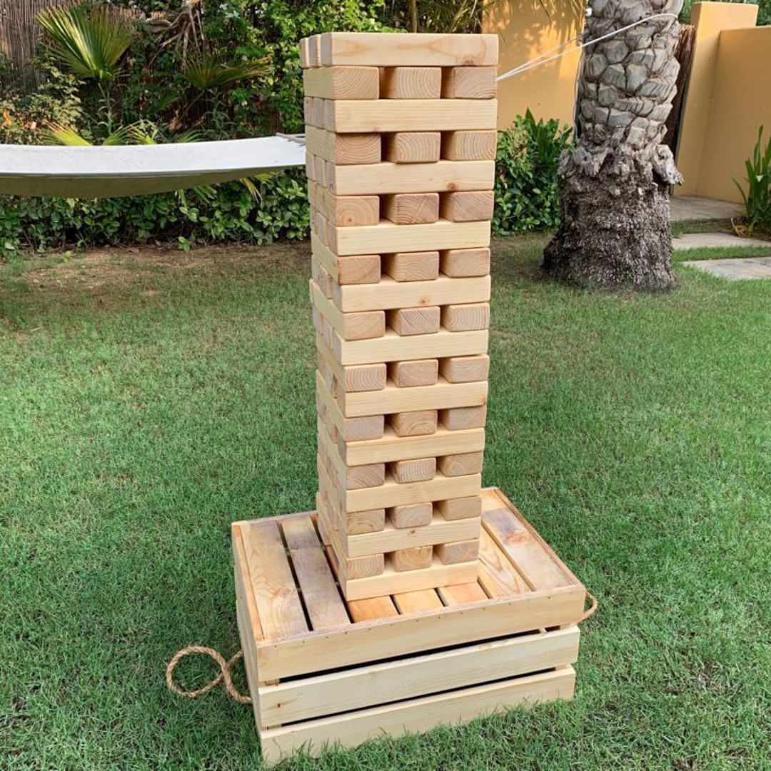 "Giant Jenga Rental for Parties & Events in Florida – Outdoor Fun Game"