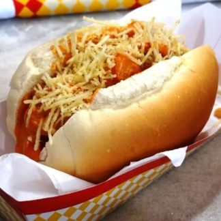 "Brazilian Hot Dog Cart Rental Florida - Authentic Gourmet Toppings"